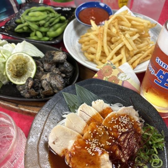 【晚上9點後】派對套餐【含暢飲】4道菜,2000日圓(含稅)