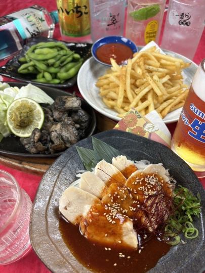 【晚上9點後】派對套餐【含暢飲】4道菜,2000日圓(含稅)