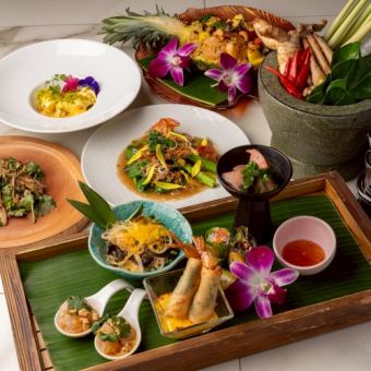 NEW!! [Seasonal Course] 5 kinds of appetizers and 9 kinds of our signature dishes including charcoal-grilled pineapple fried rice for 5,000 yen