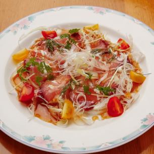 鰤のカルパッチョ   ワサビ風味