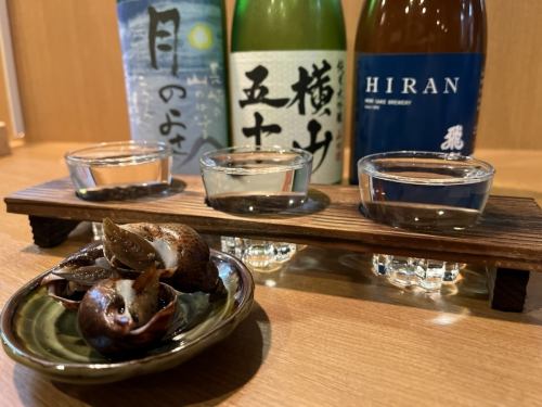 精挑細選的日本清酒比較套裝 1500 日元（3 種）