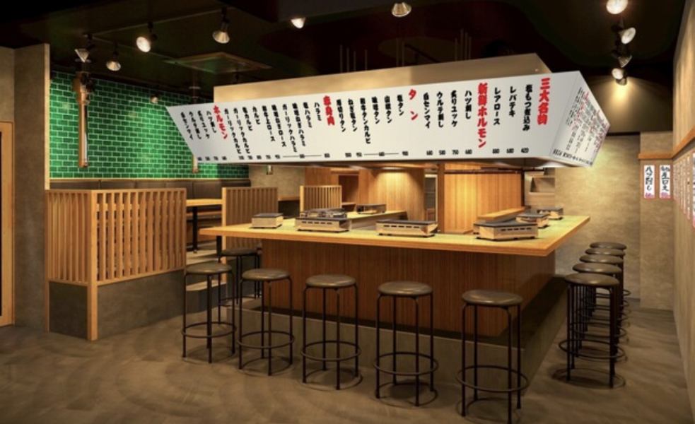 [Counter seats full of live performance] A friendly shop with a lively and popular atmosphere.Anyone can feel free to stop by.From one person to a group, you can enjoy discerning yakiniku in a casual atmosphere.The atmosphere makes it easy for female customers to enter.