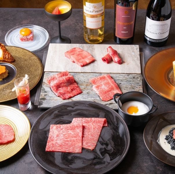 焼肉いのうえフルコースが楽しめるコース豊富にご用意。お肉盛りはもちろん前菜から〆までお楽しみ下さい♪