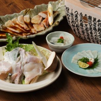 [Yaki nabe course] Add grilled blowfish to the regular course ◎ 7 dishes total 7,100 yen (tax included) ◆