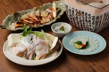 [Yaki nabe course] Add grilled blowfish to the regular course ◎ 7 dishes total 7,100 yen (tax included) ◆