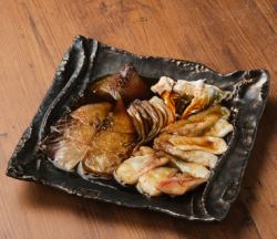 Grilled blowfish and grilled squid set