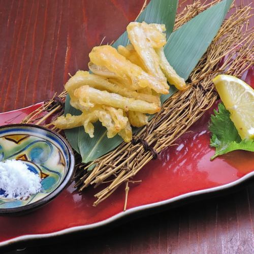 島らっきょの天ぷら