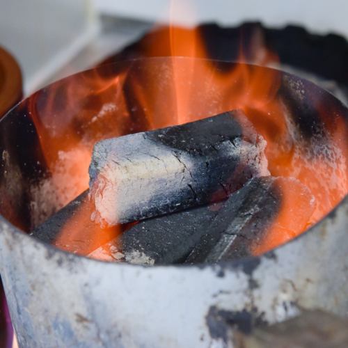 "Carefully selected Japanese black beef and special charcoal-grilled meat"