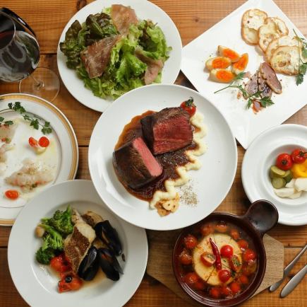 【豪華!!和牛堪能コース◆】名物の牛ランプの塊肉!全8品スパークリング含む2H飲放付■8000円