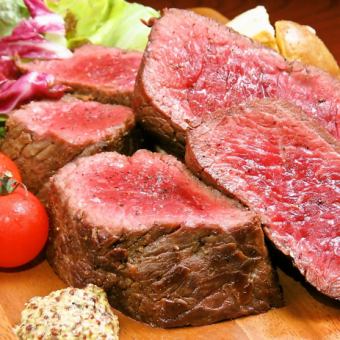 国産牛ヒレステーキ☆120分飲み放題付♪全7品6500円