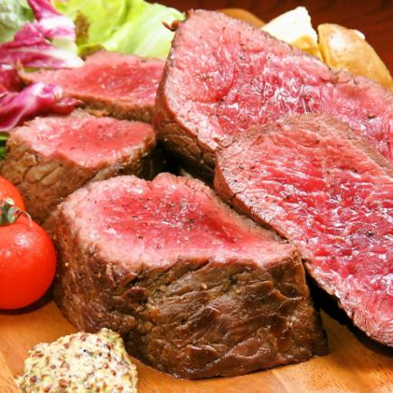 国産牛ヒレステーキ♪お料理のみコース全7品4000円