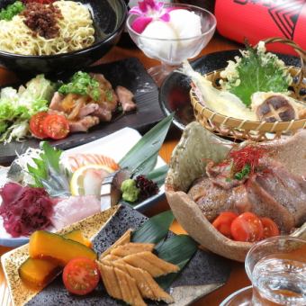 [90 minutes all-you-can-drink! Hiroshima course] ◎Smoking permitted at all seats◎Sashimi platter, Wagyu beef cornet salad, and 8 other dishes for 6,000 yen