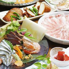 5,000 yen ⇒ 3,980 yen! Enjoy Okinawan pork shabu-shabu! Saturday, Monday, and Tuesday only [Satsuma Hayato course] 9 dishes in total, 3 hours of all-you-can-drink included