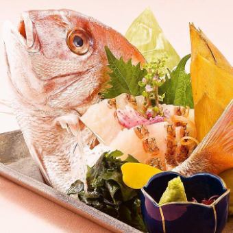 享受豪華的鯛魚製作和我們的特色火鍋☆喜界島套餐9道菜總計6000日元