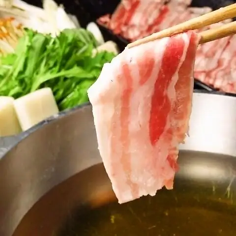 오키나와 류카 돼지 소금 샤브샤브 검은 당탄 불구이
