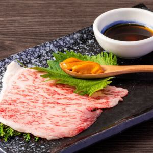 A5霜降牛肉 x 海膽
