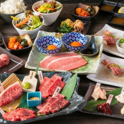 ◆極品套餐(共17道菜)【含無限暢飲】A5和牛,價格實惠◎附送涮鍋或壽喜鍋 7,500日元
