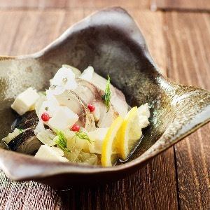 Marinated mackerel and pickled ginger