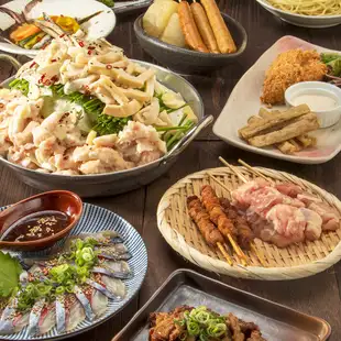 【竹コース】　季節料理の贅沢鍋有りコース◆全10品飲放付◆5000円!!