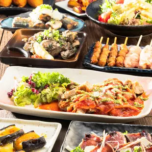 【梅子套餐】不含火鍋的豪華時令套餐 ◆ 9道菜，暢飲 ◆ 4500日圓！ ！