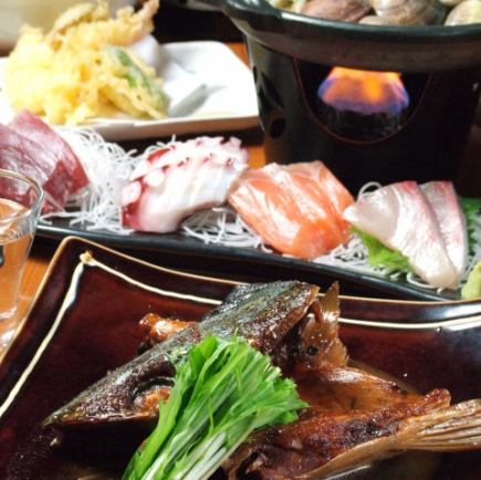 【简单♪海鲜宴！！】2小时无限畅饮（6道菜）4,000日元【1人1盘】