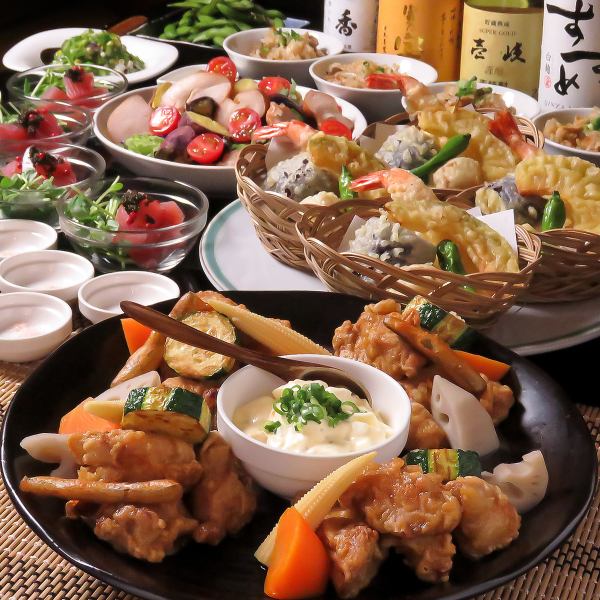 [Individual serving/completely private room] Seasonal banquet course with 7 dishes for 3,800 yen - with all-you-can-drink included, even better value!