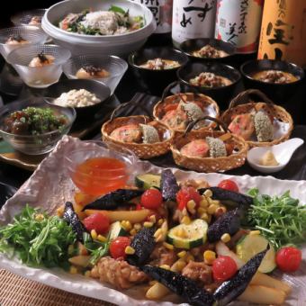 幹事様特典有【完全個室】旬の宴会一緒盛りコース7品4500円 ※飲み放題は別途1500円から