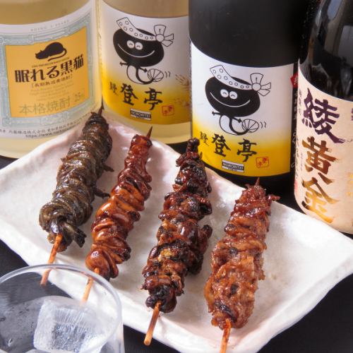 Skewers that go great with sake