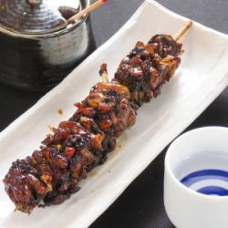 Grilled eel liver skewers