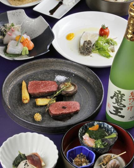 Hachi 的高级怀石料理套餐【9 月特价】[7 道菜] 110 分钟、无限畅饮、8,500 日元
