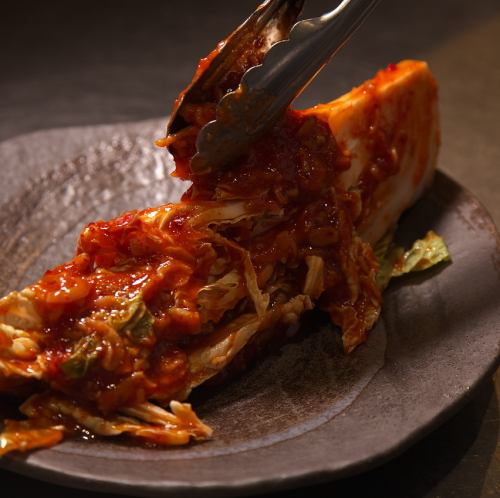 Freshly made homemade kimchi