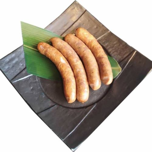 Homemade beef tongue sausage