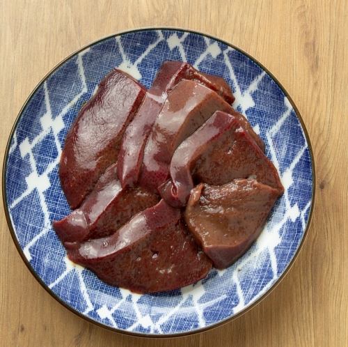 Pork liver with various sauces, miso and salt
