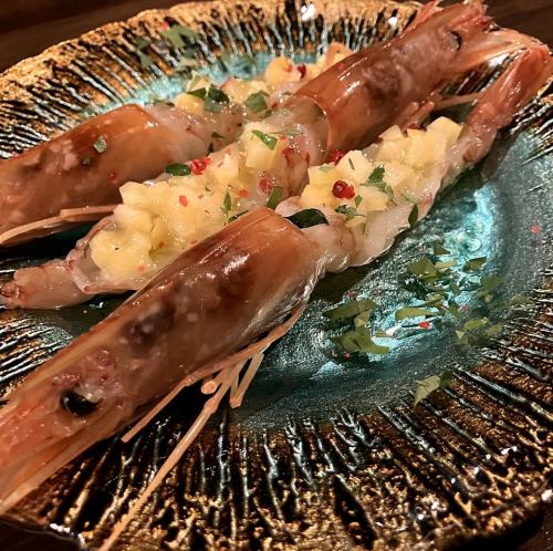 赤海老の塩レモンカルパッチョ