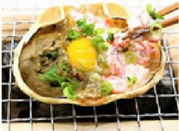 蟹甲羅盛り黄身蟹味噌のせ