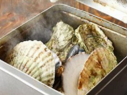 牡蠣と帆立ガンガン焼き