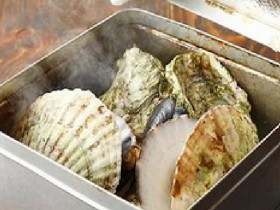 牡蠣と帆立ガンガン焼き