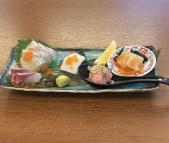 市場直送！本日のお刺身4種盛り