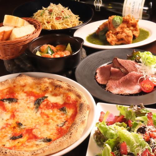 [Our proud Italian cuisine] Perfect for welcoming and farewell parties! Choose from 8 dishes including pizza, 120 minutes of all-you-can-drink with draft beer for 4,500 yen → 4,000 yen