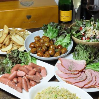 【スタンダードプラン】人気のメニュー全6品+2H飲み放題3000円