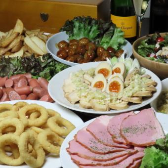 【プレミアムプラン】一番人気のプラン！！絶品鶏チャーシュー含む全8品＋3H飲み放題