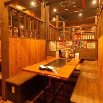 The table seats recommended for casual dates can also be used for birthdays, anniversaries, and celebrations ♪ We can also prepare "okonomiyaki" with your favorite message as a surprise, so please tell the staff in advance.