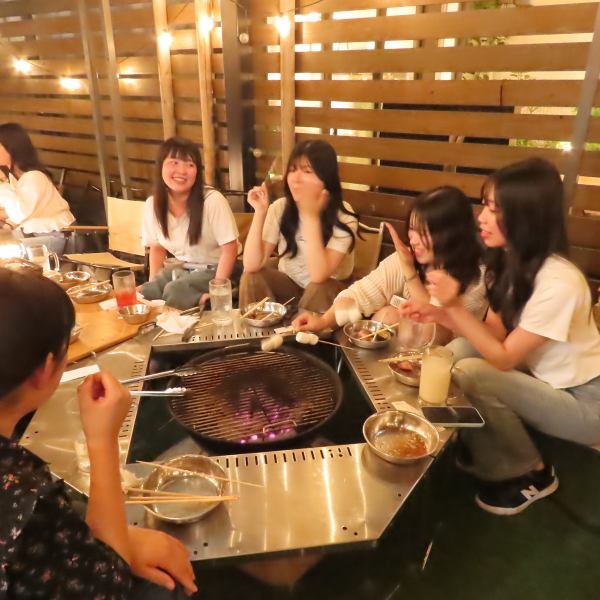 夜は都会の真ん中で野外キャンプ！！ビアガーデン・BBQを仲間と楽しも―！