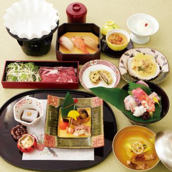 Selectable small-pot kaiseki cuisine [Domestic beef shabu-shabu] "Kaede" ◇Total of 9 dishes◇ 5,000 yen (tax included)