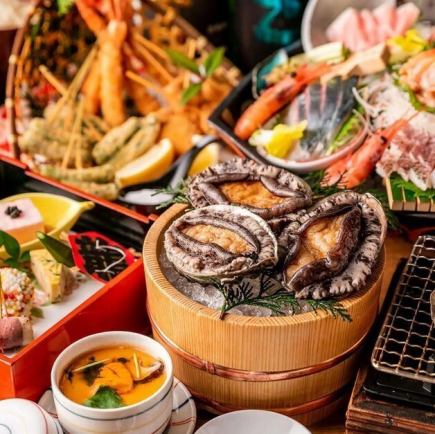 3-hour all-you-can-drink + 10 dishes in total: Enjoy a luxurious banquet tonight! Detour Luxury Course [Takumi Course] ¥10,000 ⇒ ¥8,000