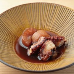 Softly cooked octopus