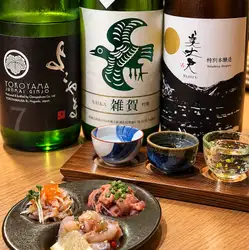 日本酒飲み比べセット＋あて盛り3種