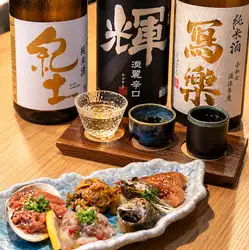 日本酒飲み比べセット＋あて盛り5種