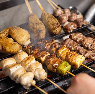 備長炭を使用した焼き鳥