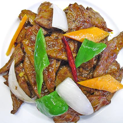 Sichuan-style stir-fried pork liver